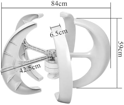 3000W Vertical Wind Turbine Generator Kit - 24V/48V Low Noise & High Efficiency, Ideal for Home & Industrial Use, Complete with Controller & Solar Cell System