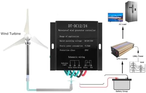 24V 12V 48V 1200W-3000W Hybrid Wind Solar Charge Controller - Wind Turbine Generator Battery Charge Regulator for Efficient Renewable Energy Management