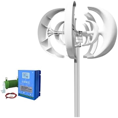 3000W Vertical Wind Turbine Generator Kit, 24V/48V Low Noise Efficient for Home Use, Includes Controller, Ideal for Solar Energy Systems, Industrial Power Solutions