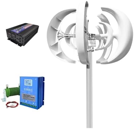 3000W Vertical Wind Turbine Generator Kit - 24V/48V Low Noise & High Efficiency, Ideal for Home & Industrial Use, Complete with Controller & Solar Cell System