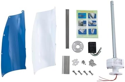 3000W-6000W 12V Vertical Wind Turbine Generator with Charge Controller - Quiet Hybrid Solar Wind System for Boats, Gazebos, Off-Grid Energy Solutions