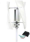 3000W No Noise Wind Turbine Generator - Vertical 3 Blades AC 12V/24V/48V/220V - Silent Windmill with Controller for Wind Solar Hybrid System - Eco-Friendly Energy Solution (White)
