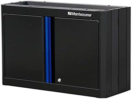 Montezuma Garage Tool Storage System - 3Piece Combo Workbench with Locking Cabinet & Stainless Steel Worktop - BW-B
