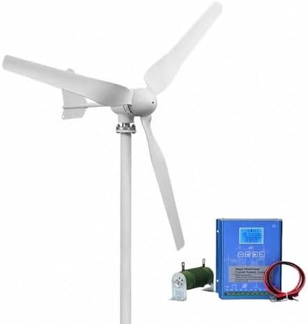 3000W Wind Turbine Generator Kit with MPPT Controller | 12V/24V/48V Permanent Magnet | Solar Hybrid System for Home & Street Lighting | IP67 Waterproof Design