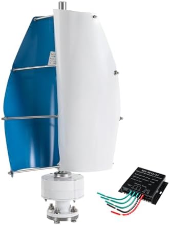 3000W-6000W 12V Vertical Wind Turbine Generator with Charge Controller, Quiet Hybrid Solar & Wind System for Boats, Gazebos, Off-Grid Energy Solutions