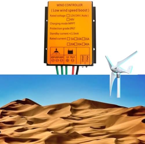 3000W-4800W Waterproof Wind Turbine Controller for 12V/24V/48V Systems, Solar Panels Hybrid PWM Charge Regulator, Efficient Power Management for Renewable Energy Solutions