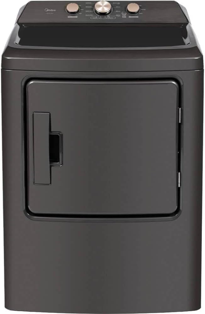 Midea MLTW41A1KIT1 Gray Top Load Washer and Dryer Pair MLTW41A1BGPR 4.1 Cu Ft High Efficiency Washer and 6.7 Cu Ft Ele
