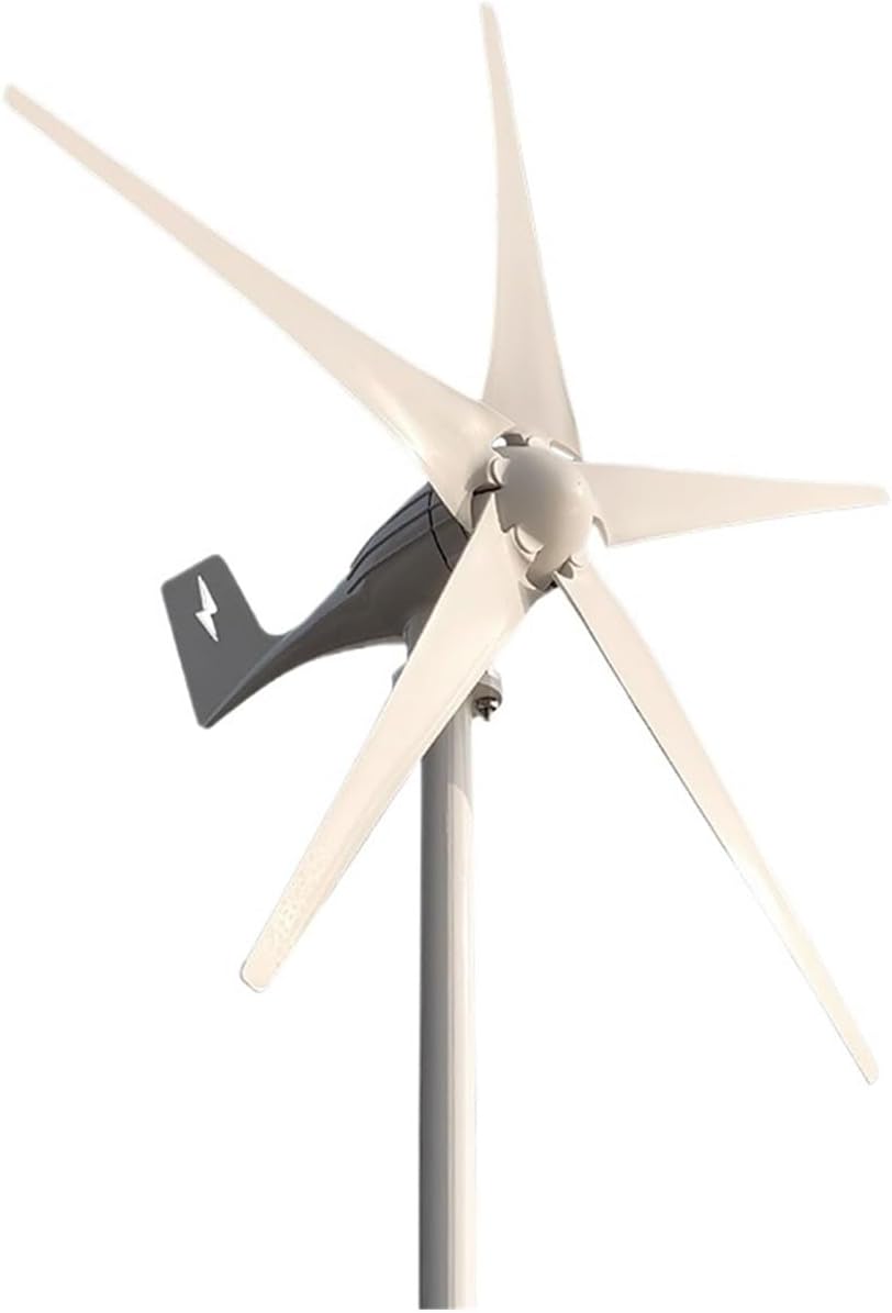 ROROLL Micro Wind Turbine, Free Energy Wind Turbine Generator 3000w 12v 24v 48v 5 Blades Windmills RV Yacht Farm For Home Use High Wind Energy Utilization (Color : White, Size : 12V)