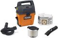 RIDGID Portable Wet Dry Vacuum Cleaner - 3-Gallon, 3.5 Peak HP Auto Vacuum for Car, Garage or In-Home Use