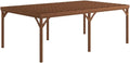 Outdoor Fir Wood Gazebo 20x12x7.2ft- Heavy-Duty Backyard Pavilion with Anti-Corrosion Hardware, Pre-Assembled Panels - Weather-Resistant Garden Patio Shelter, Natural Wood Finish