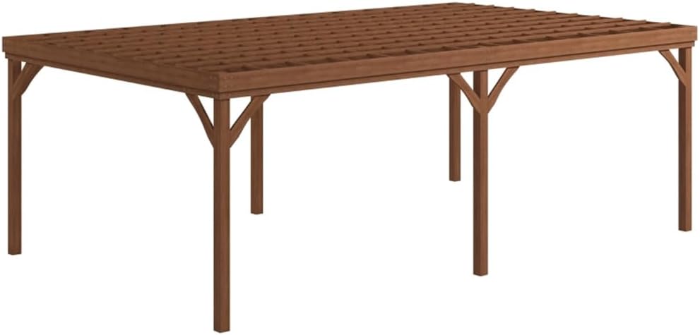 Outdoor Fir Wood Gazebo 20x12x7.2ft- Heavy-Duty Backyard Pavilion with Anti-Corrosion Hardware, Pre-Assembled Panels - Weather-Resistant Garden Patio Shelter, Natural Wood Finish