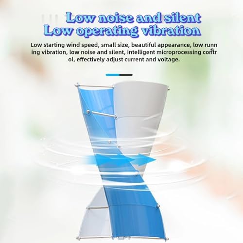 3000W Vertical Axis Wind Turbine Generator Kit with 2x100W Solar Panels & Hybrid Controller, 12V/24V/48V/96V/120V, Efficient Three-Phase Maglev Breeze Start for Home Energy Solutions