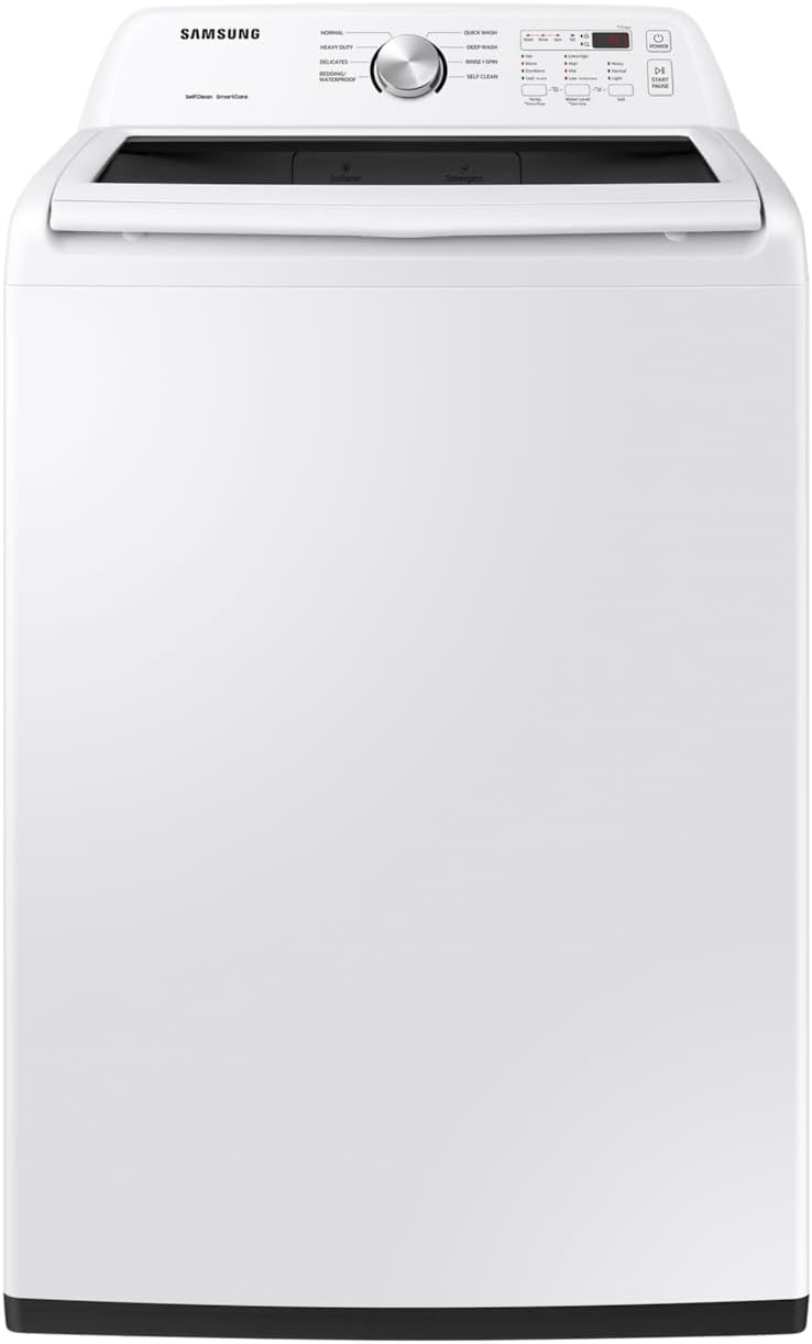 Samsung 4.5 cu. ft. Capacity Top Load Washer with Vibration Reduction Technology+, White WA45T3200AW/A4