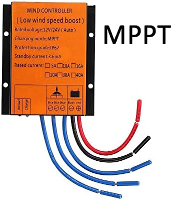 3000W-4800W Waterproof Wind Turbine Generator Controller, 12V 24V 48V Hybrid PWM Charge Regulator for Solar Panels, Durable Windmill Power Management System
