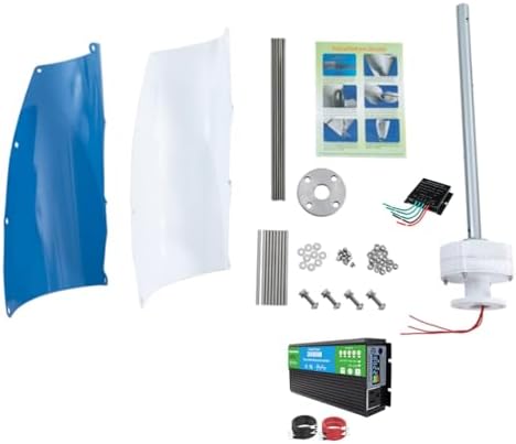 3000W Wind Turbine Generator for 12V/24V/48V/220V - Low-Noise 2-Blade Windmill with Controller & Power Inverter, Ideal for Remote Mountainous Areas