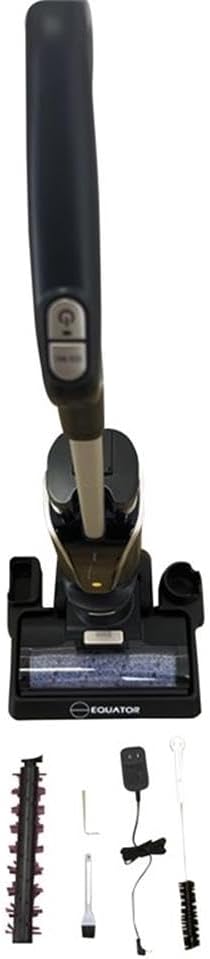 Equator Smart 3-in-1 Vacuum, Sweeper, Mop for Floor + Carpet, Self-Cleaning, Voice Prompt, 8 lbs (Black)