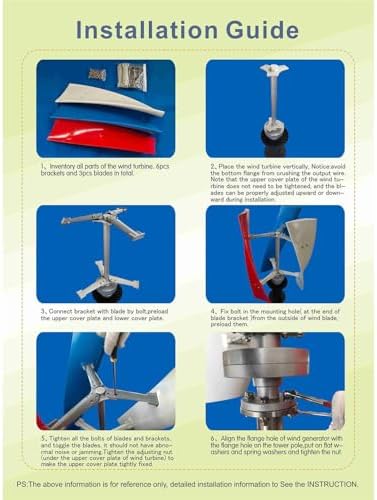 3000W Wind Solar Hybrid Power System - 200W Solar Panel, 12V/24V/48V Vertical Axis Wind Turbine Generator Kit with Smart 48V Controller for Off-Grid Energy Solutions