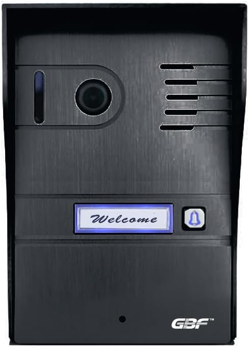 GBF Smart Video Doorbell/Door Phone Intercom System PL963MBL-POE, Weatherproof- HD 1080P Video, Wide Angle, Motion Detection, Local or Cloud Storage., RJ45 Hardwired or WiFi Bridge Connection