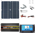 ZXDZTZ 3000W/4000W 12V to 110V/220V Complete Solar Inverter Kit with 50A Controller & 50W 12V Solar Panel - Home Grid System Solar Generator (800W, 12V-220V)