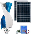 3000W Vertical Axis Wind Turbine Kit with Hybrid Wind-Solar Controller, 2×100W Solar Panels, 12V-120V, Maglev Breeze Start for Home Energy Generation