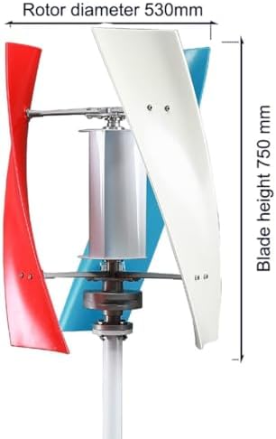 3000W/5000W Vertical Wind Turbine Generator Kit - 12V/24V/48V, 3-Blade High Efficiency Design, Permanent Magnet Tech for Hybrid Wind & Solar Power, Eco-Friendly Energy Solution