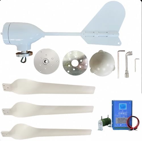 3000W Wind Turbine Generator Kit with MPPT Controller for 12V/24V/48V Systems | High-Efficiency Permanent Magnet | Solar Hybrid Solution for Home & Street Lighting | IP67 Waterproof