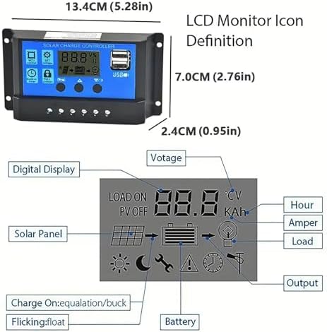 3000W/4000W 12V to 110V/220V Solar Inverter Kit with 50A Controller + 50W 12V Solar Panel, Complete Home Solar System for Off-Grid Power Generation, Solar Generator (800W, 12V-220V)