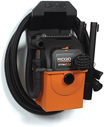 RIDGID Wet Dry Vacs VAC5000 Portable Wall Mount Wet Dry Vacuum Cleaner for Shop or Garage, 5-Gallon, 5.0 Peak Horsepower, Small Shop Vacuum Cleaner for Garage or Home
