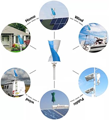 3000W Vertical Axis Wind Turbine Kit with Hybrid Wind-Solar Controller, 2×100W Solar Panels, 12V-120V, Maglev Breeze Start for Home Energy Generation