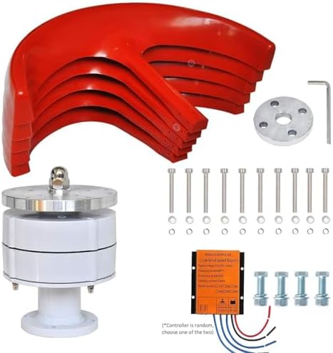 3000W/4000W/5000W Wind Turbines - 12V/24V/48V Vertical Wind Generator for Garden, Boat, Hybrid Wind-Solar System, Includes Controller for Efficient Energy Production