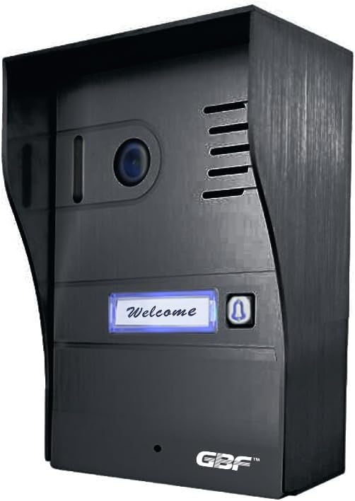GBF Smart Video Doorbell/Door Phone Intercom System PL963MBL-POE, Weatherproof- HD 1080P Video, Wide Angle, Motion Detection, Local or Cloud Storage., RJ45 Hardwired or WiFi Bridge Connection