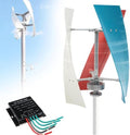 3000W/5000W Vertical Wind Turbine Generator Kit - 12V/24V/48V, 3-Blade High Efficiency Design, Permanent Magnet Tech for Hybrid Wind & Solar Power, Eco-Friendly Energy Solution