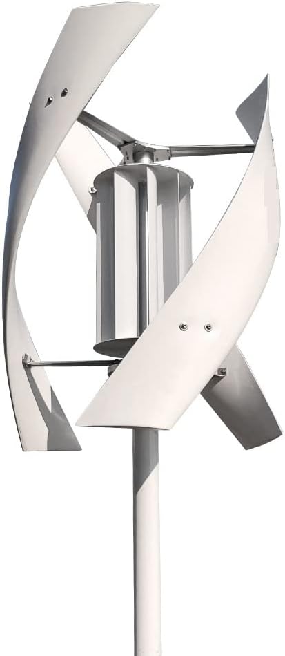 Wind Turbine Generator, 3000W 24V 48V Vertical Wind Turbine Generator for Home Free Energy Wind Power Windmill Permanent Maglev with MPPT Controller,Generator Motor(with Controller,24V_1600W)