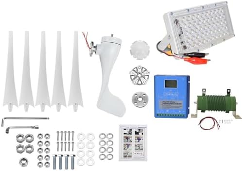 3000W Wind Turbine Generator 12V/24V/48V with MPPT Controller - Solar Complementary Power Supply Kit for Home Projects & Street Lighting (48V)