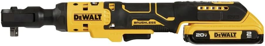 DEWALT 20V MAX Ratchet Set, 3/8 inch, 70 lbs of Torque, Battery and Storage Bag Included (DCF513D1)
