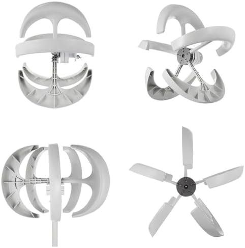 4000W Wind Turbine Generator for 12V/24V/48V Systems - Vertical Wind Motor with Controller for Hybrid Wind & Solar Applications - Ideal for Garden & Boat Use