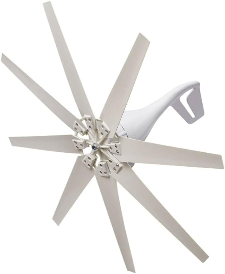 Portable Wind Turbine Generator Kit,5000W 8-Blade 3-Phase Ac Permanent Magnet Generator for Home, RV, And Off-Grid Use White,220V