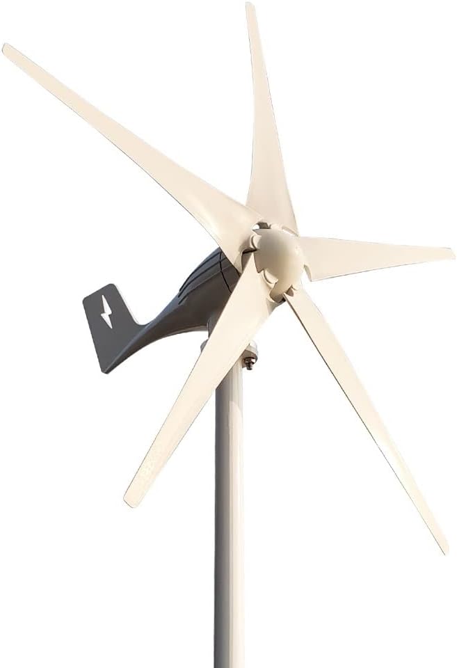 Wind Turbine Generator Kit, Windmills Wind Turbine Generator Kit 2000W 3000W 12V 24V 48V With Mppt Charge Controller 3 5 6 Blades Home Use for Hybrid Solar Wind System(With Mppt Controller,12V_3000W)