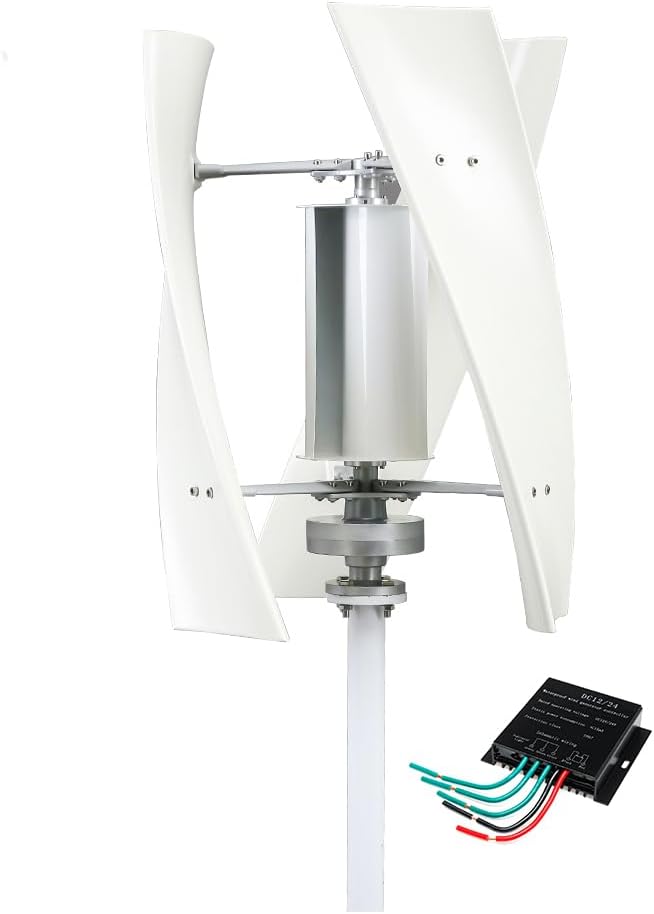 220V 3000W Low Noise Wind Turbine Generator Kit with Charge Controller, Windmill Wind Power Generator 12V 24V 48V for Hybrid Solar Wind System