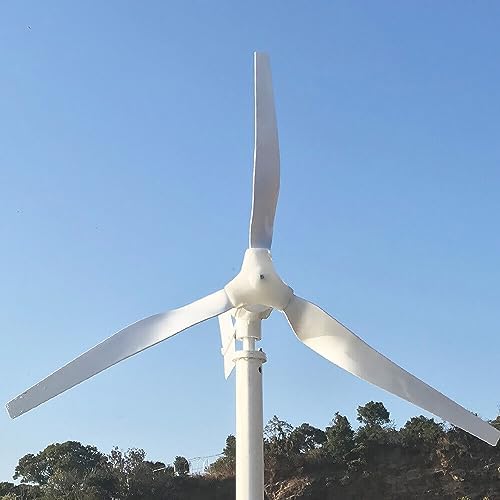 3000W 48V Wind Turbine Generator Kit - 3-Blade Wind Power System with LCD MPPT Charge Controller for Hybrid Solar & Wind Energy Solutions