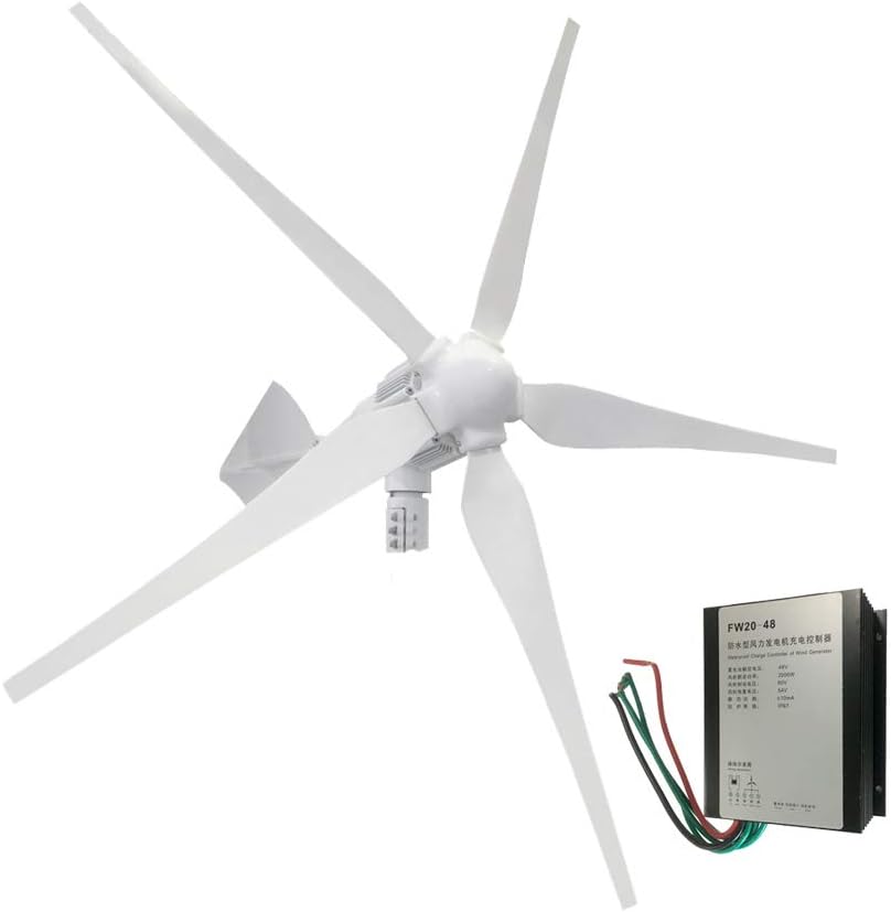 3000 Watt Solar Wind Kit Off Grid System 48V Battery Charger :20pcs 100W Mono Solar Panel + 1000W Wind Turbine Generator + 40A MPPT Charge Controller + 3000W Inverter Peak 6000W
