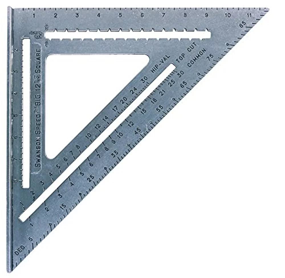 SWANSON Tool Co.,Inc SW1201K Value Pack 7 inch Speed Square and Big 12 Speed Square (Without Layout bar) Ships with Blue Book,(Pack of 12)