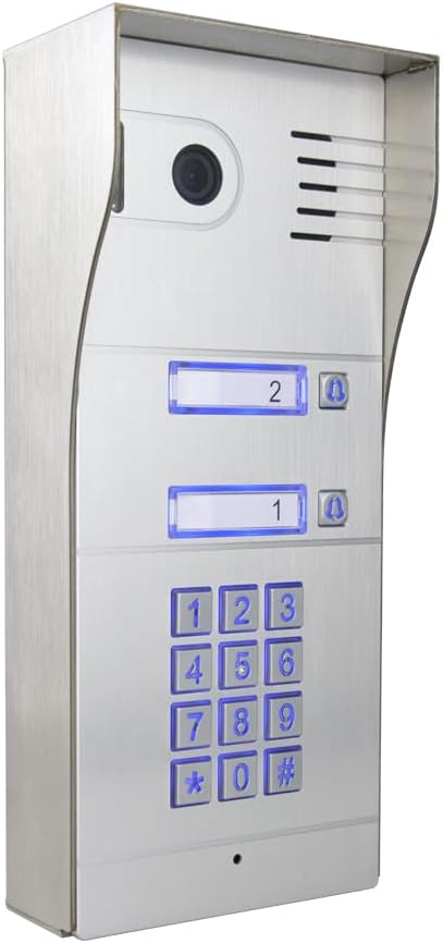 GBF Smart Full IP Video Door Station/Smart Video Intercom System for 2 Unit Apartment (GBF-PL963PM2U-POE)- 1080P Camera, Built in POE, Control Two Locks remotely
