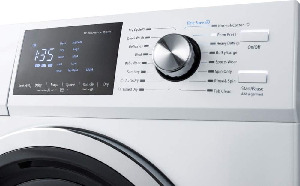 2.7 CU. FT. All-in-ONE Washer and Electric VENTLESS Dryer in White