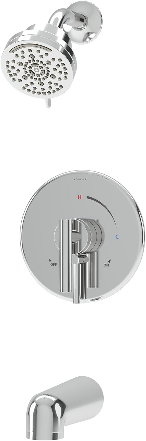 Symmons Dia HydroMersion Multi Spray Single Handle Tub and Shower Faucet Trim Kit with Volume Control