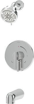Symmons Dia HydroMersion Multi Spray Single Handle Tub and Shower Faucet Trim Kit with Volume Control