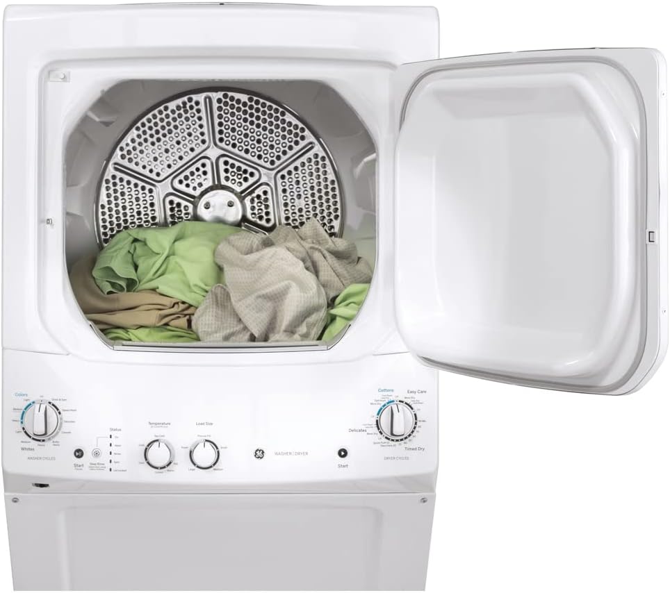 GE 27' Unitized Washer-Elec Dryer White