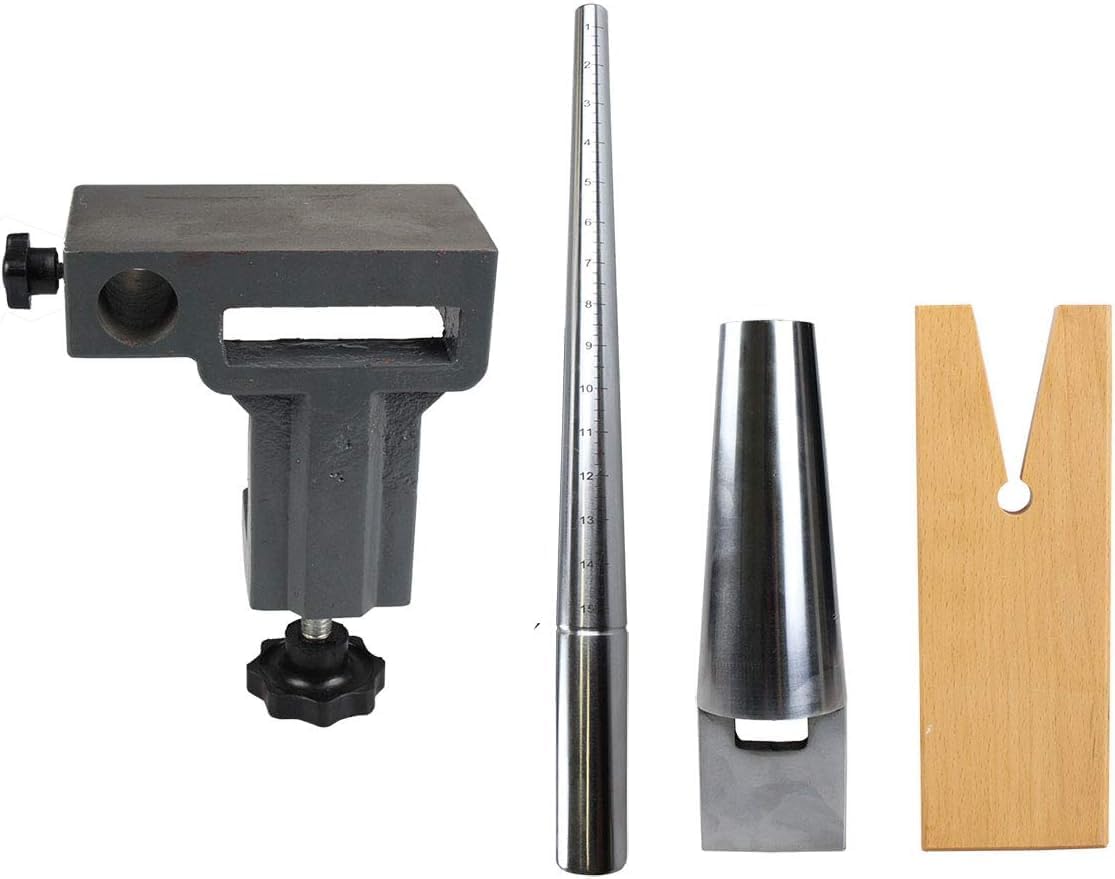 PRESIZE Jeweler's Premier Combo Kit | Ring Mandrel (US Sizes 1-15) | Bracelet Mandrel | Dual-Use Anvil | Jewelry Design & Crafting Essential