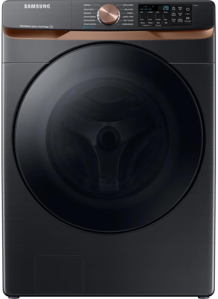 Samsung 5.0 cu. ft. Extra Large Capacity Smart Front Load Washer with Super Speed Wash and Steam, Brushed Black, WF50BG8300AVUS