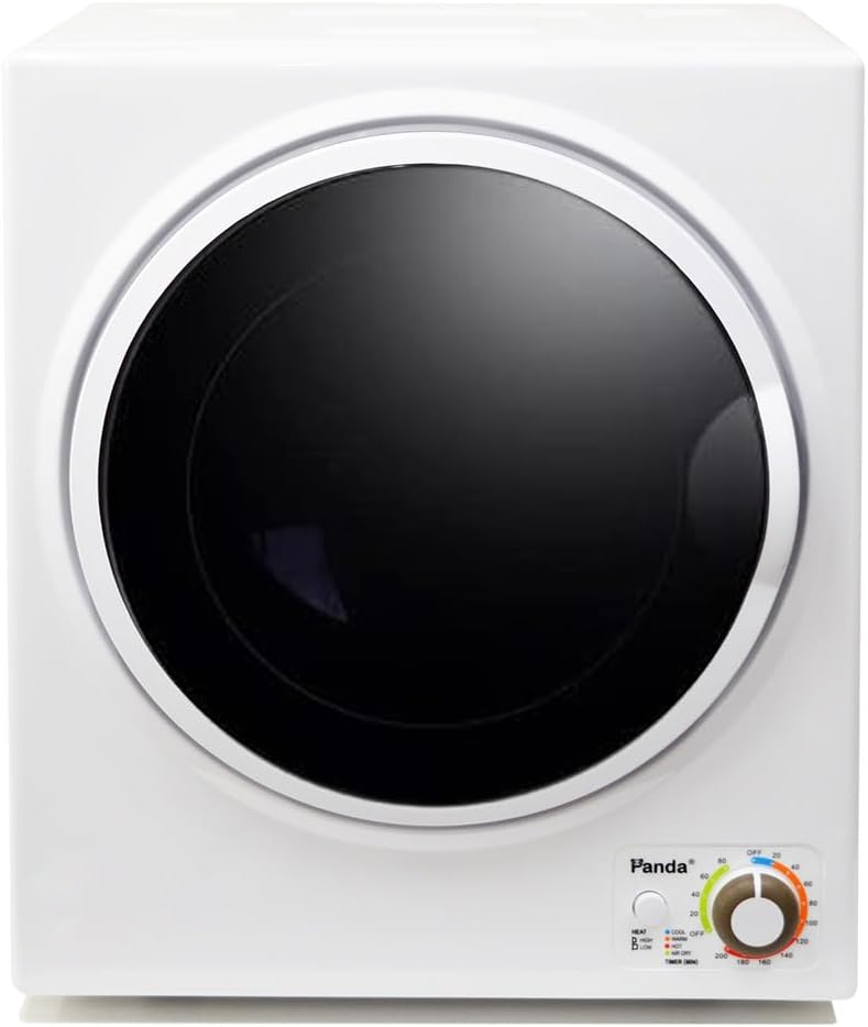 Panda Portable Clothes Dryer – 1.5 cu.ft Compact Electric Dryer, 850W, Stainless Steel Tub, 110V – Ideal for Apartments, Dorms & Small Loads